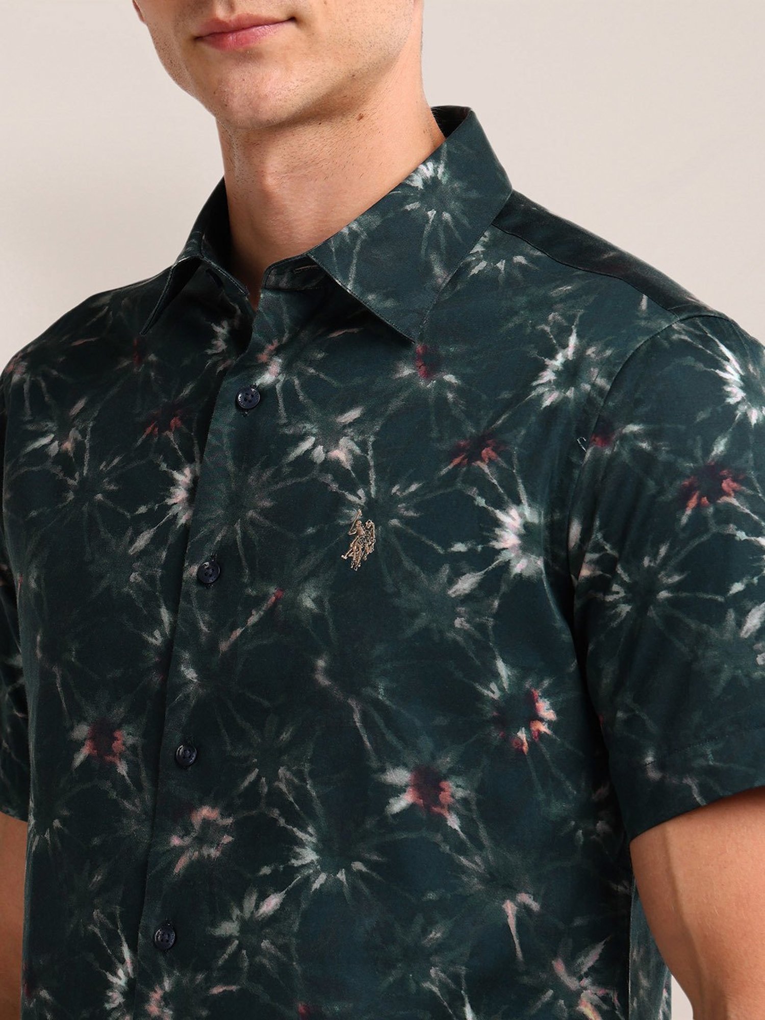 Spykar Blue Cotton Slim Fit Checks Shirt