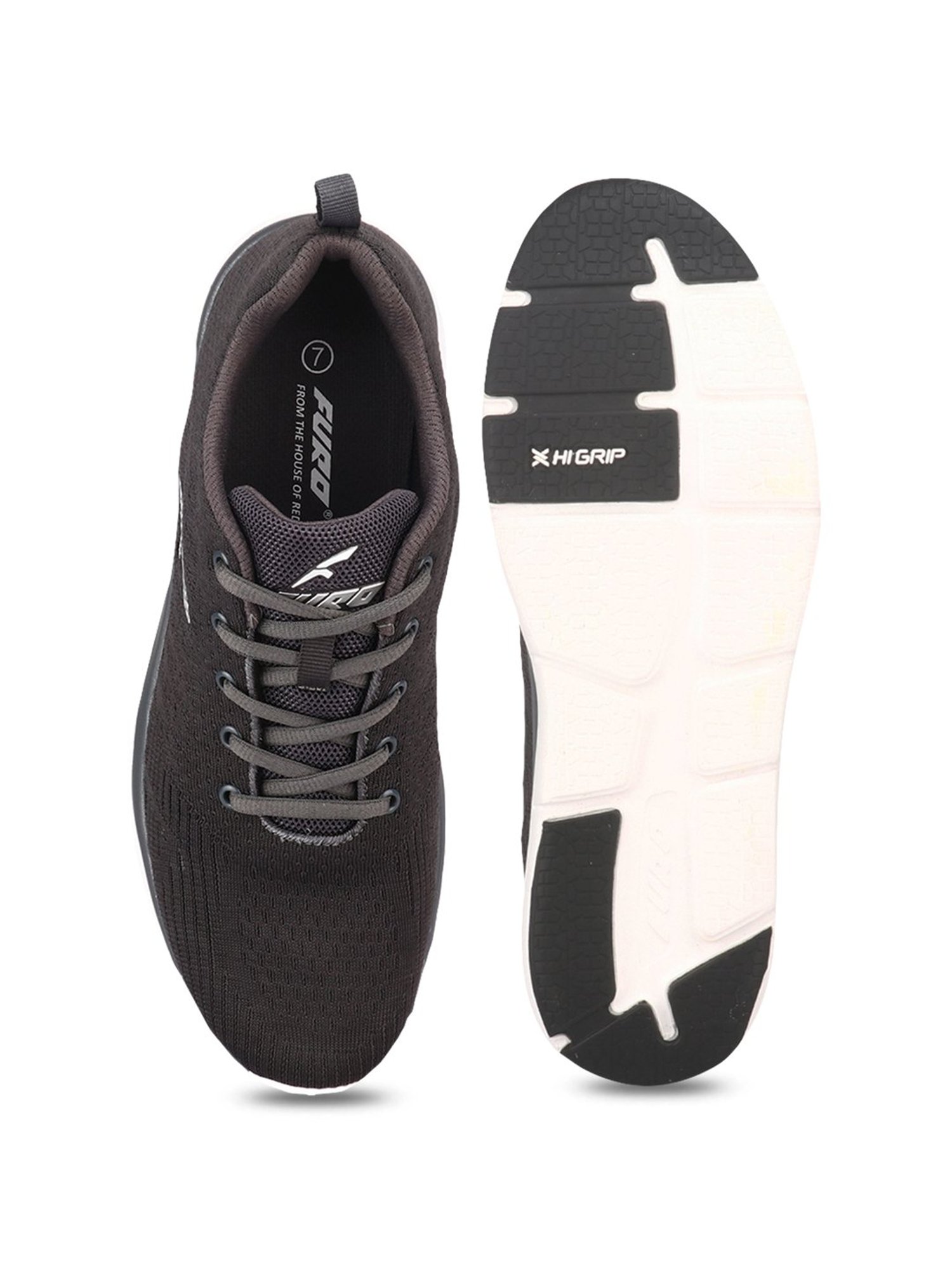 Furo by Red Chief Dark Grey Walking Shoes