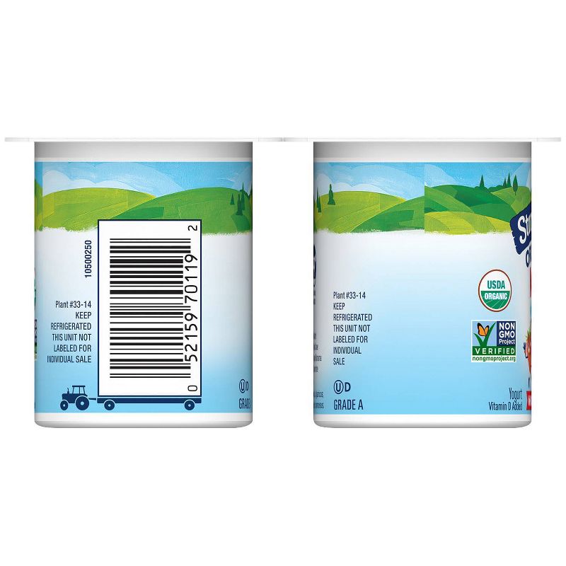 Stonyfield Organic Kids' Strawberry Banana Whole Milk Yogurt - 6ct/4oz Cups