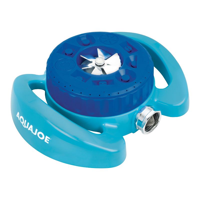 Aqua Joe AJ-TSSBM Indestructible Metal Turret Sprinkler | 9 Spray Patterns | 1022 sq ft Max Coverage