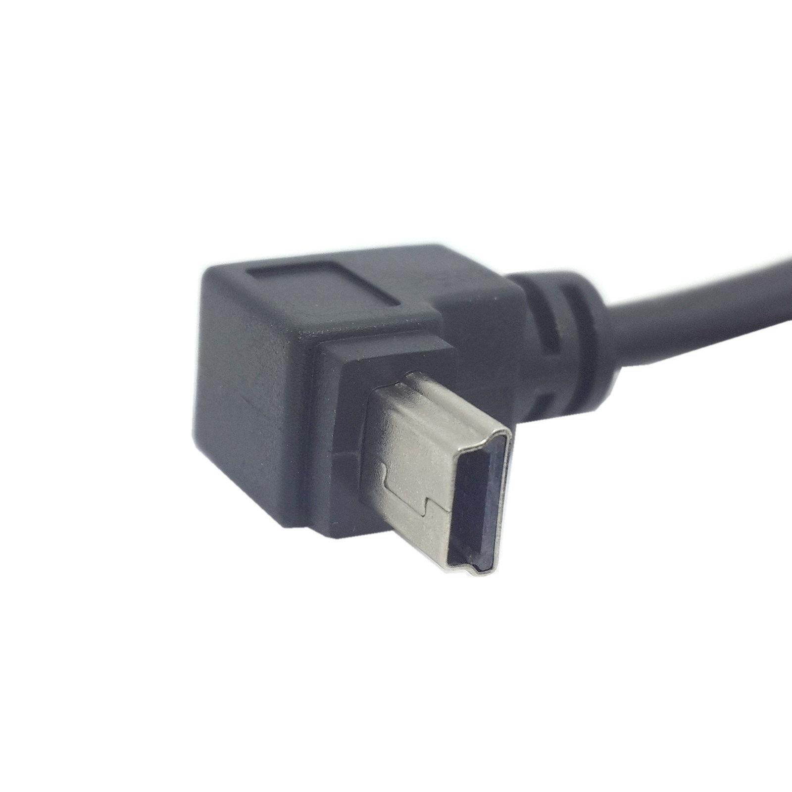 USB 2.0 A TYPE Male to 90 degree Up Angled USB Mini B 5PIN Male cable 50cm