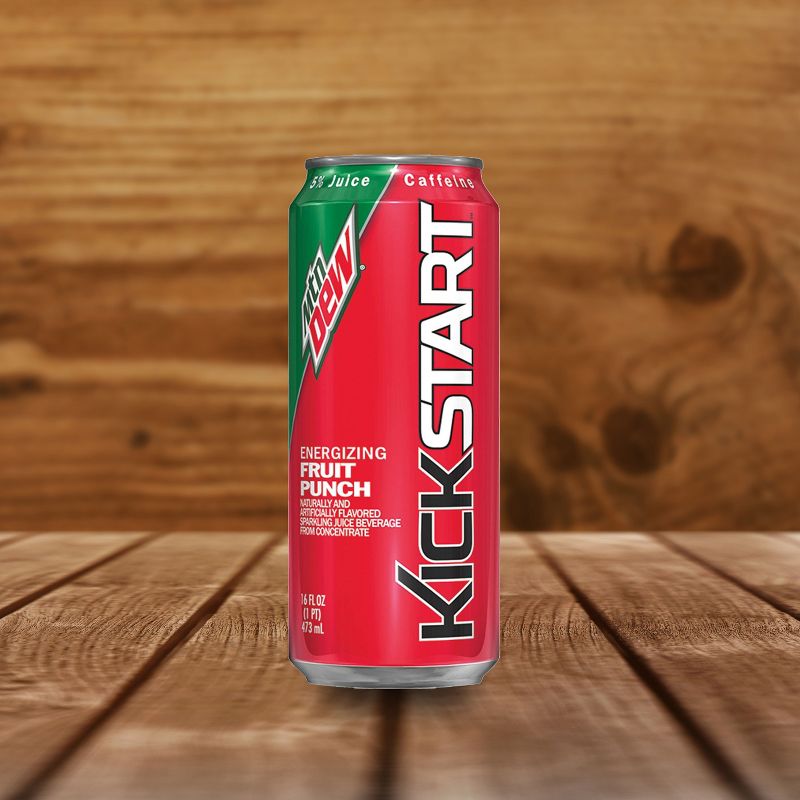 Mountain Dew Kickstart Energizing Fruit Punch Sparkling Juice Beverage - 16oz Can