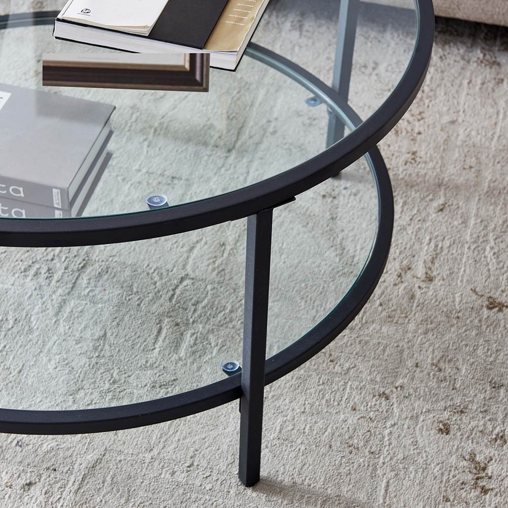 1pc Modern Design Glass Coffee Table Practical Living Room Coffee Table