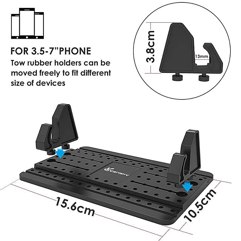 Car Phone Holder  Silicone AntiSlip Hands Free Desk Phone Stand Car Phone Mount Compatible with iPhone 11 XR Samsung Huawei Smartphone GPS