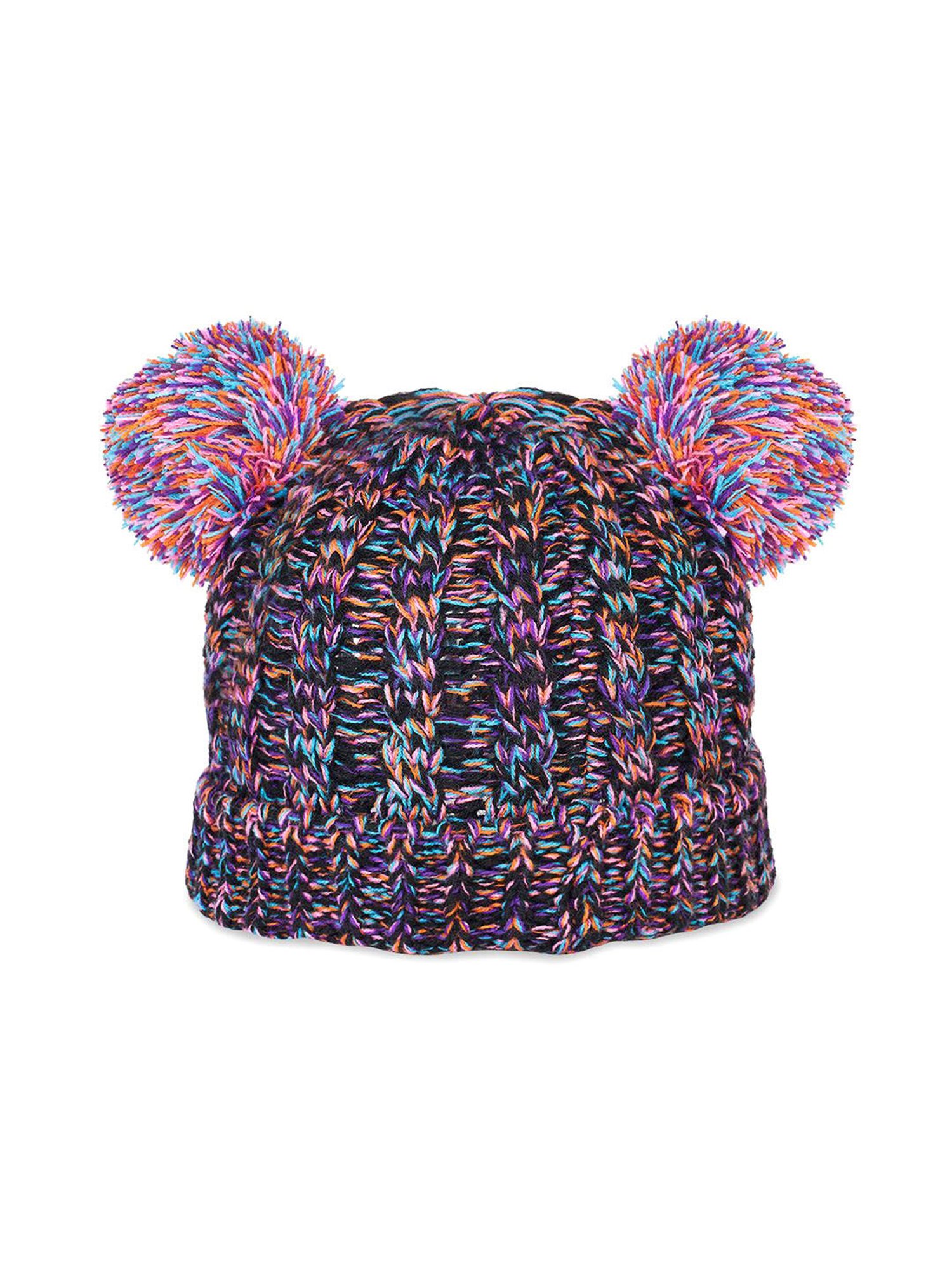Pantaloons Junior Multicoloured Woven Bobble Hat
