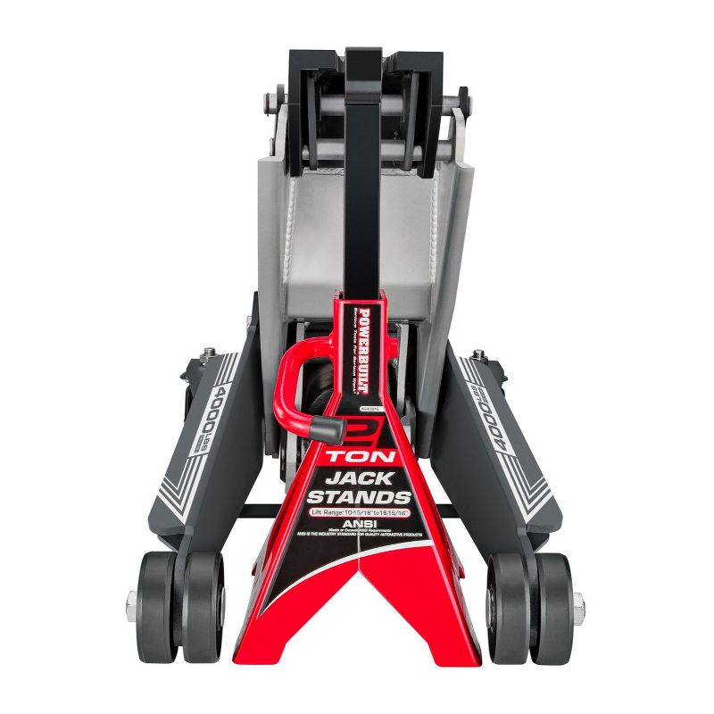 Powerbuilt 620516 2-Ton 4000-LB U-Jack Garage and Shop Vehicle Floor Jack, Black