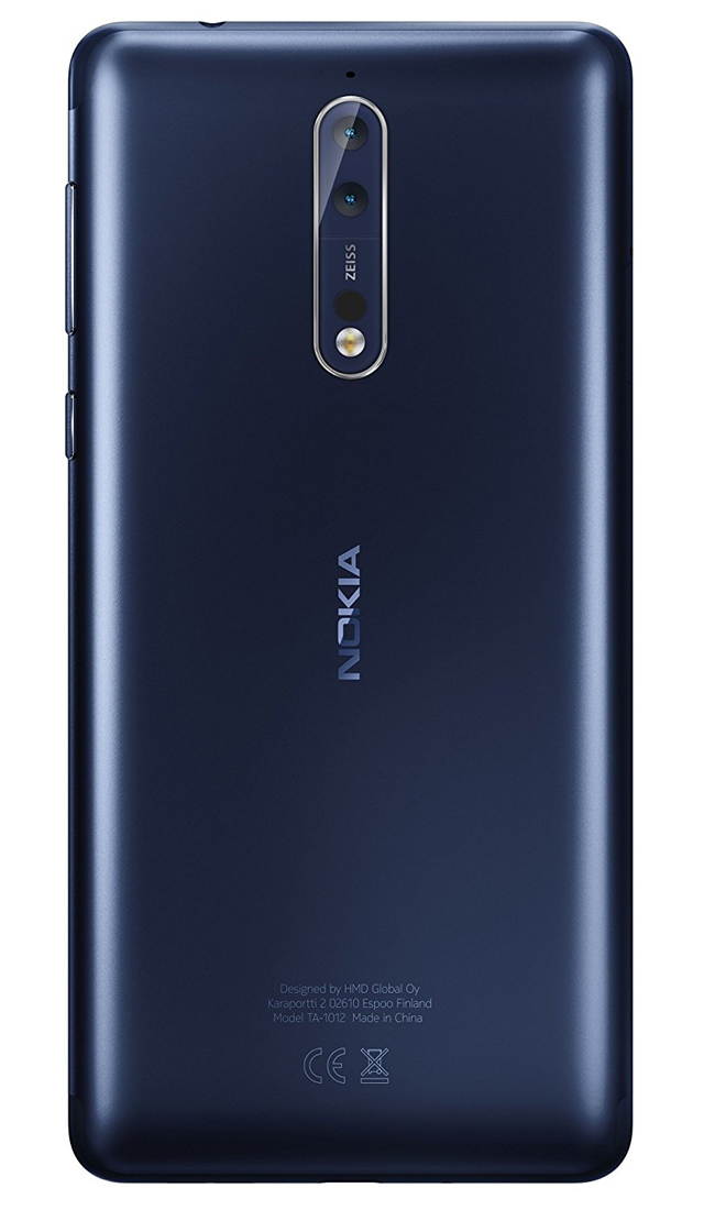Nokia 8 64GB (No CDMA, GSM only) Factory Unlocked 4G/LTE Smartphone - Tempered Blue