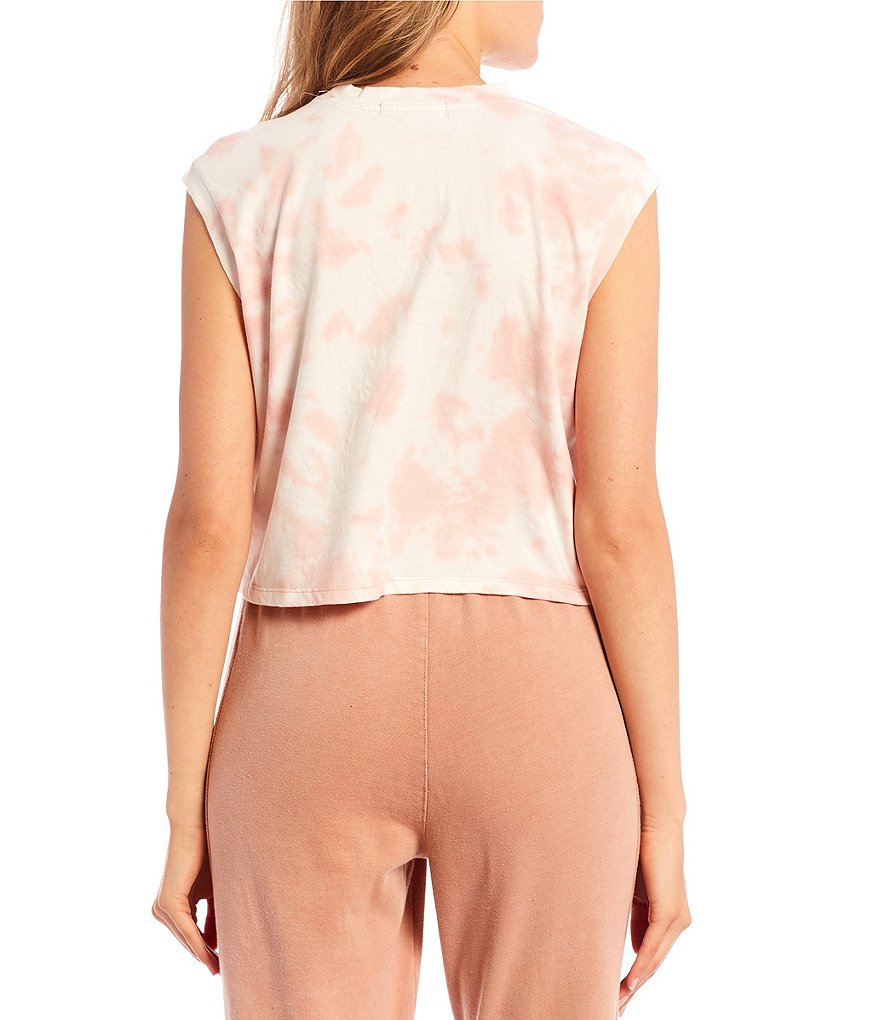 C&V Chelsea & Violet Cloud Tie Dye Cropped Tank Top