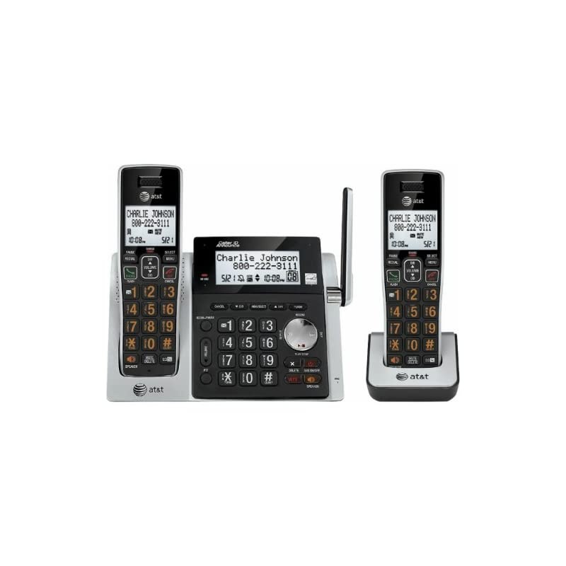 CL83213 DECT 6.0 Two Handset Cordless Phone with Digital Answering System