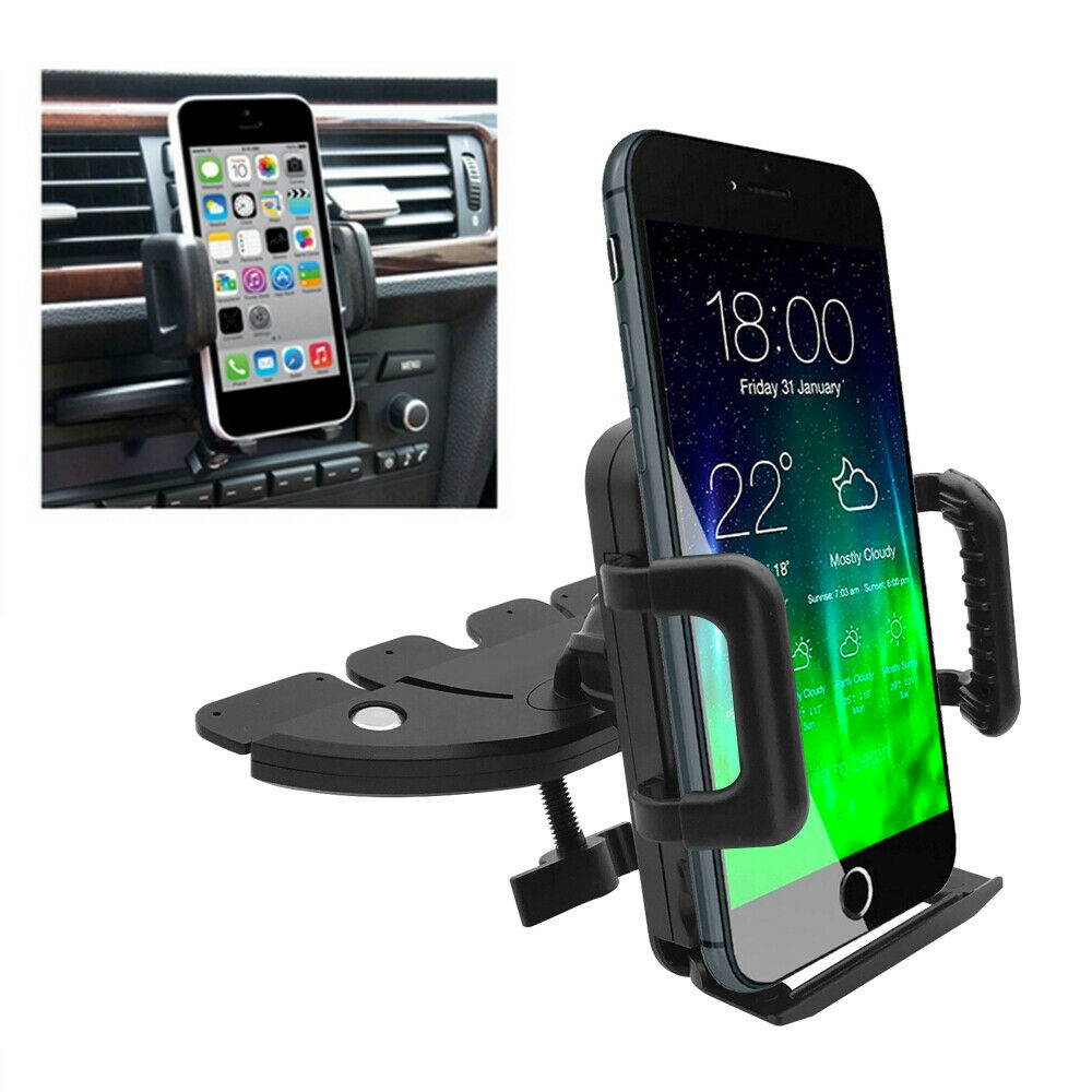 360&deg; Car CD Slot Dash Mount Holder Dock for Cell Phone Smart Phone iPhone Samsung GPS Universal