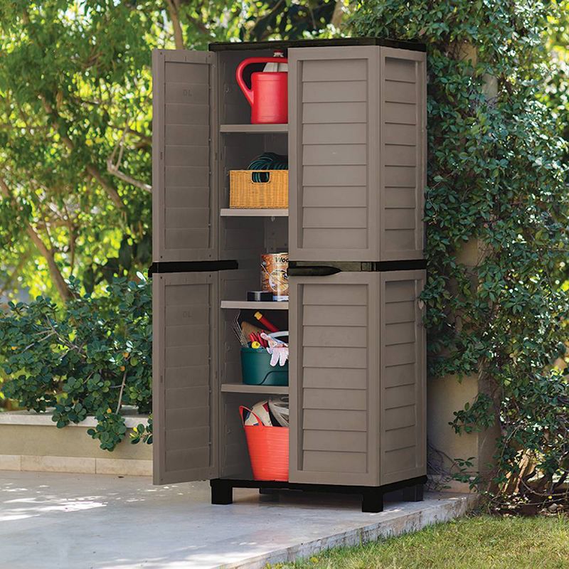 70.9" Cabinet With 4 Shelves - Mocha/Brown - Starplast