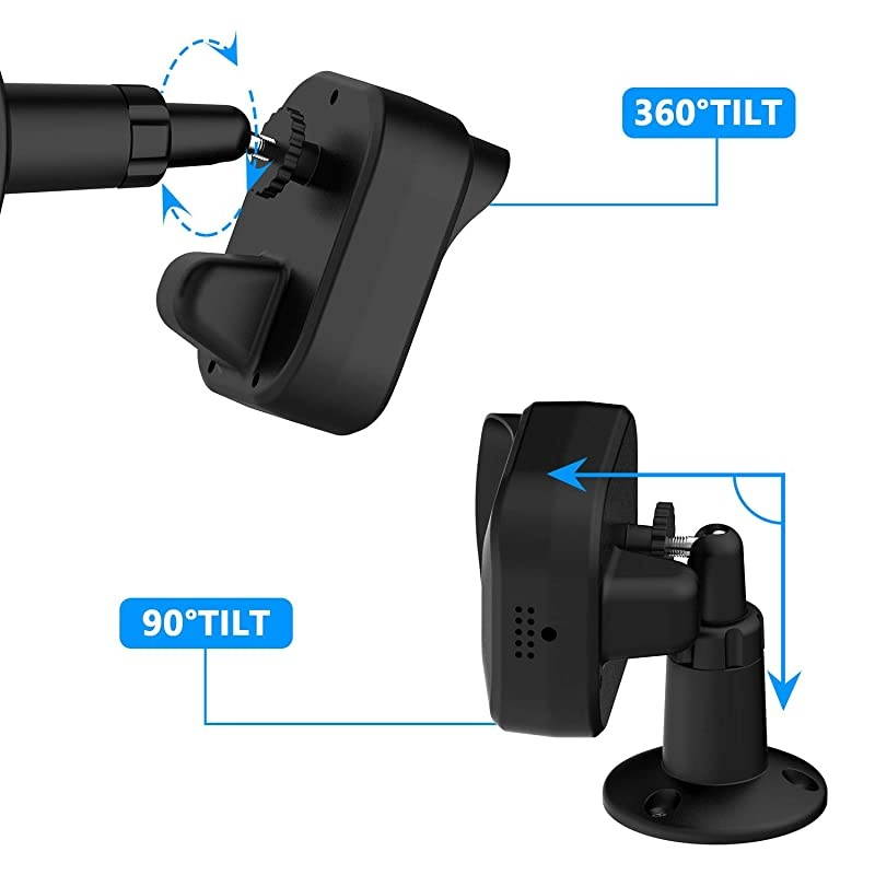 Blink Outdoor Camera Wall Mount Bracket, Weather Proof 360&deg; Protective Housing Case and Adjustable Mount with Blink Sync Module 2 Outlet Mount for Blink Home Security Camera (Black (3 Packs))