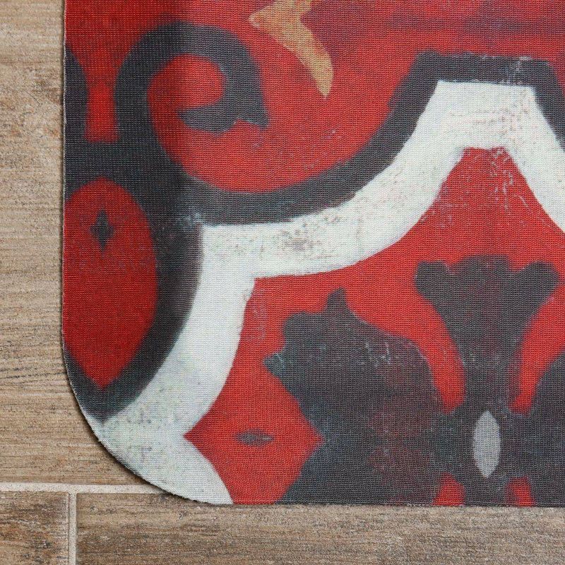 Home Dynamix 24" x 36" Marrakesh Kitchen Mat Red/Black