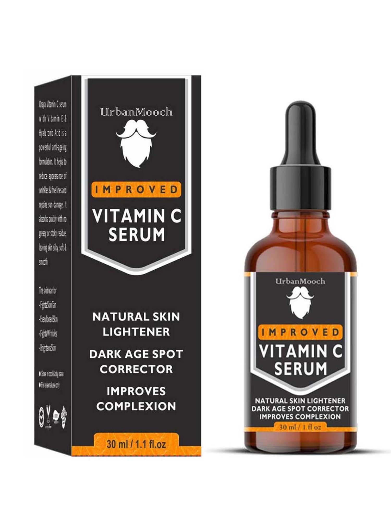 Khadi Essentials 20% Vitamin C Face Serum with Grapefruit for Toned & Bright Skin - 30 ml