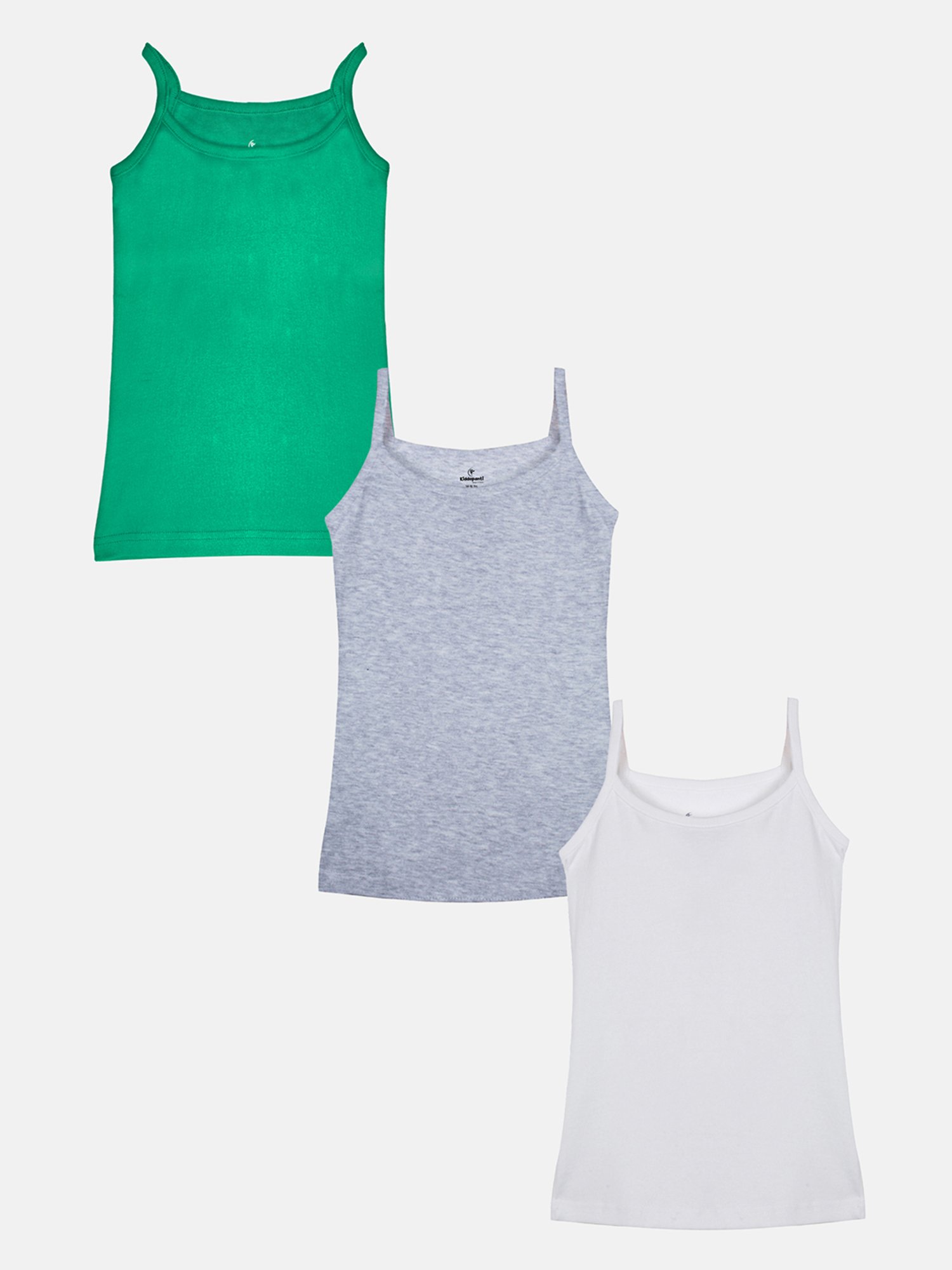 Kiddopanti Kids Black & Pink Solid Camisole (Pack Of 2)