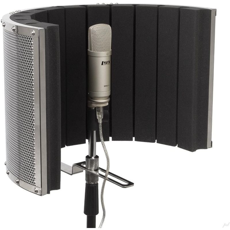 LyxPro VRI-20 Sound Absorbing Acoustic Foam Isolation Portable Microphone Shield, Vocal Recording Panel, High Performance - Stand Mountable