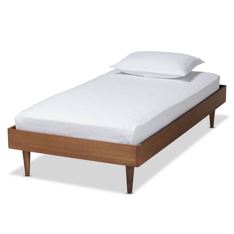 Twin Rina Wood Platform Bed Frame Walnut - Baxton Studio