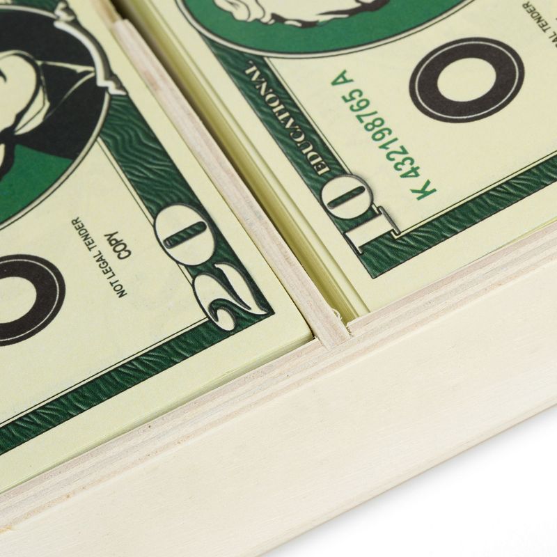 Melissa & Doug Play Money Set - Educational Toy With Paper Bills and Plastic Coins (50 of each denomination) and Wooden Cash Drawer for Storage