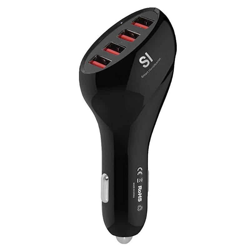 10A50W 4Port USB Car Charger with Intelligent Rapid Charge Technology
