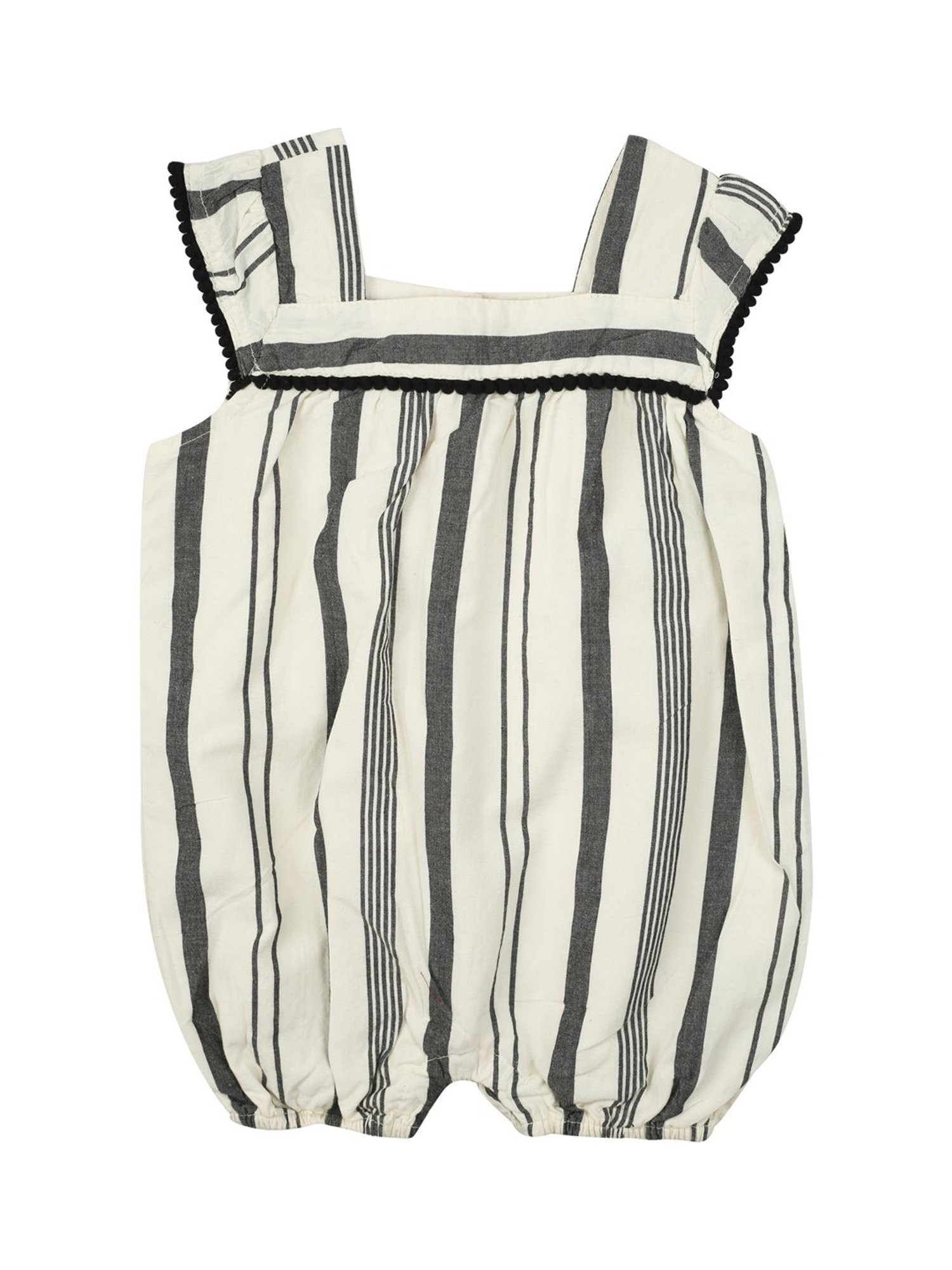 Mee Mee Kids Off-White & Grey Printed Playsuit