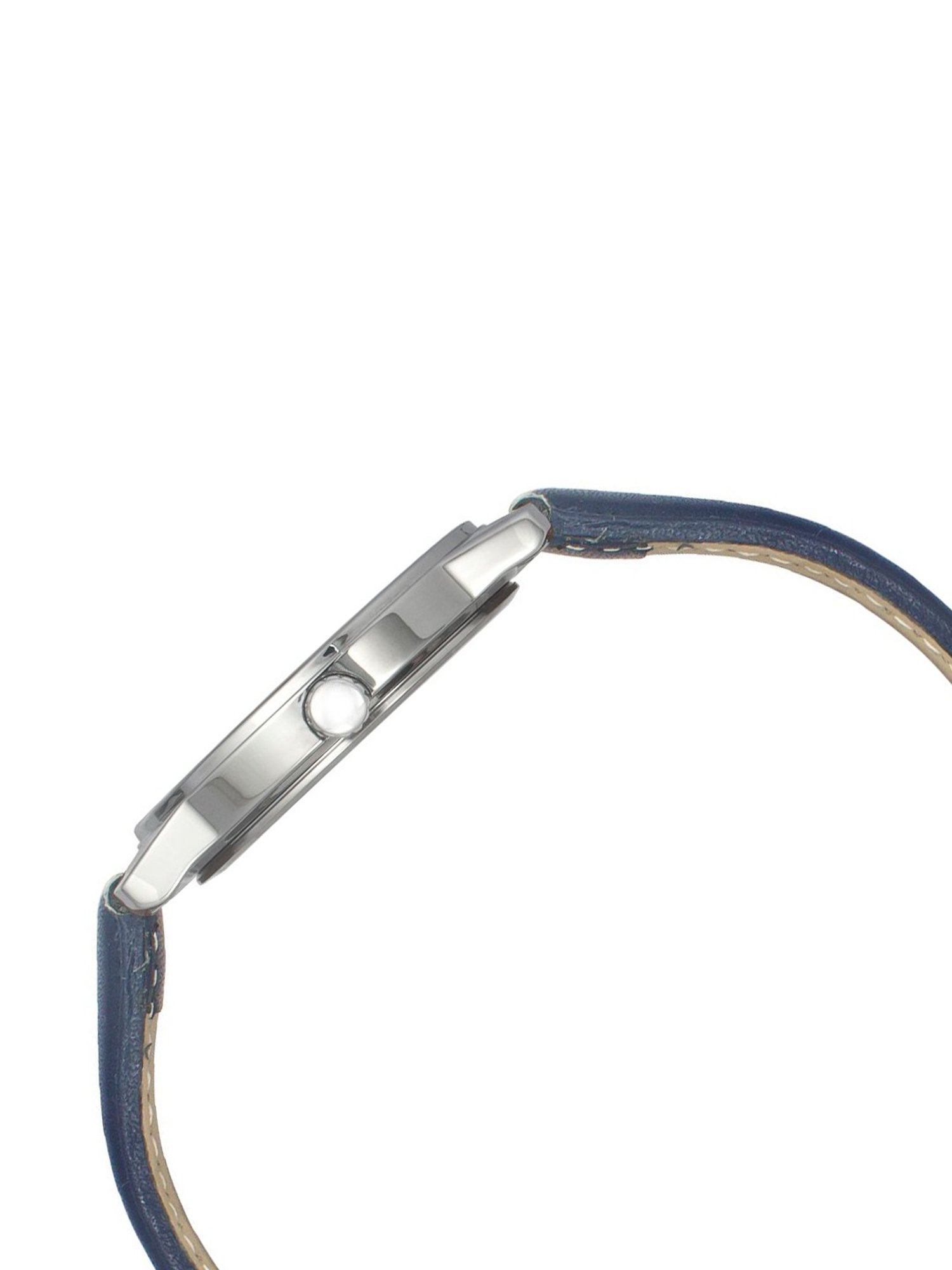 Helix By Timex White Round Dial Analog Leather Men Watch - TW046HG01