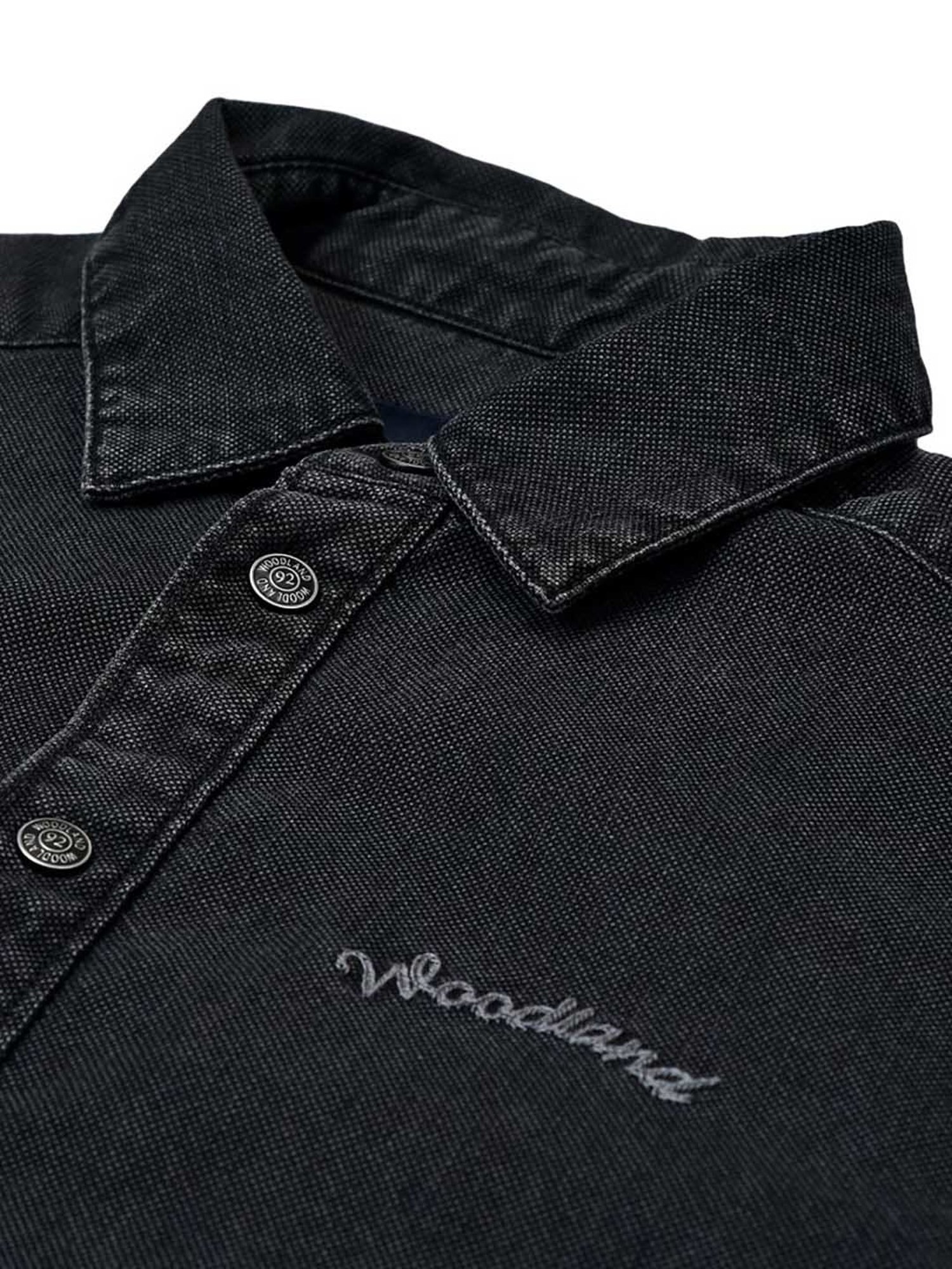 Woodland Charcoal Regular Fit Cotton Shirt