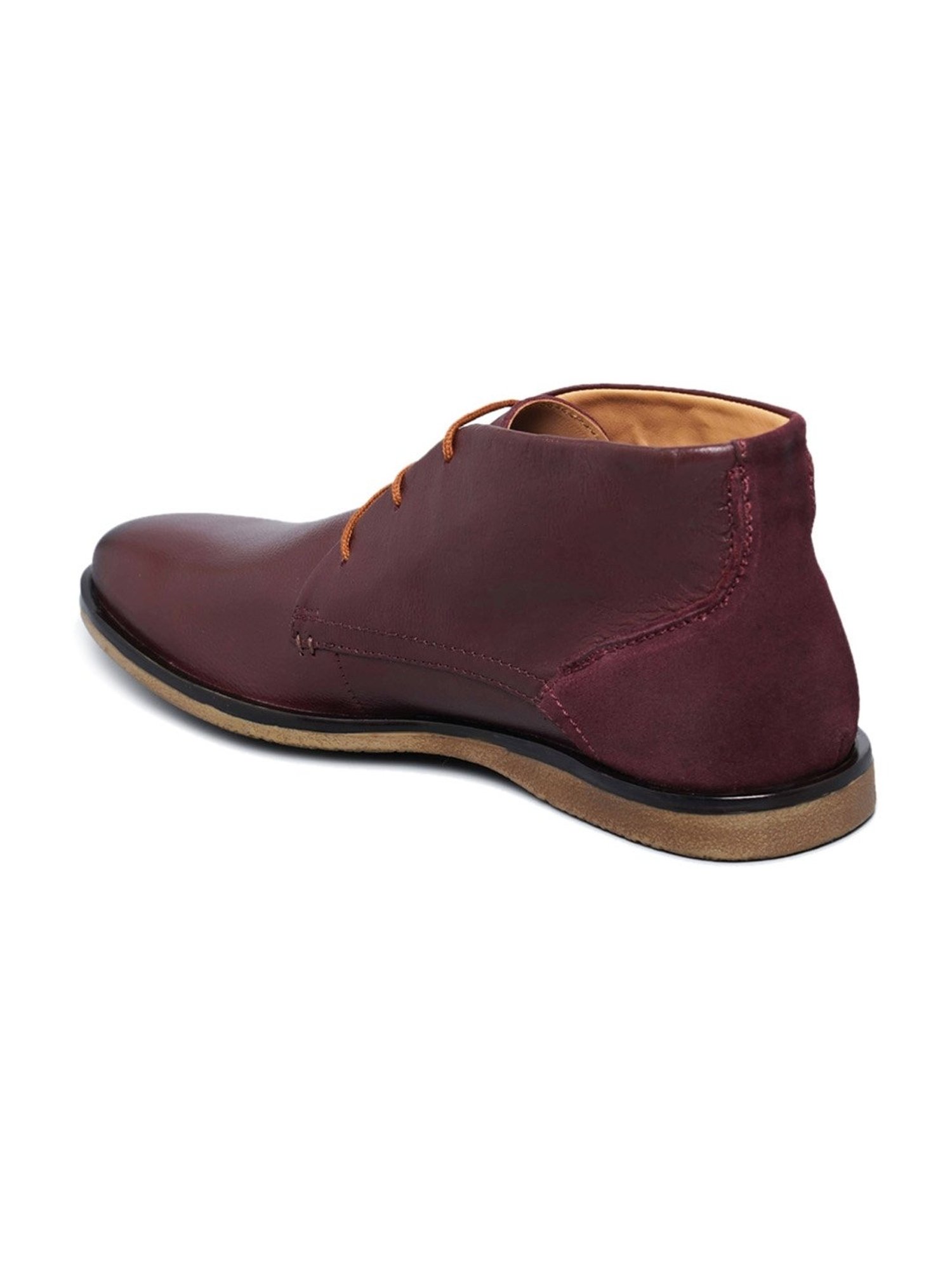 Ruosh Men's Maroon Chukka Boots