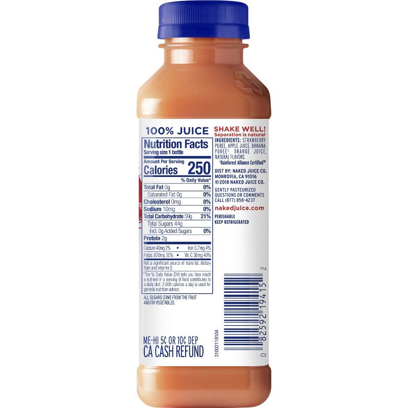 Naked Strawberry Banana Juice Smoothie - 15.2 fl oz Bottle