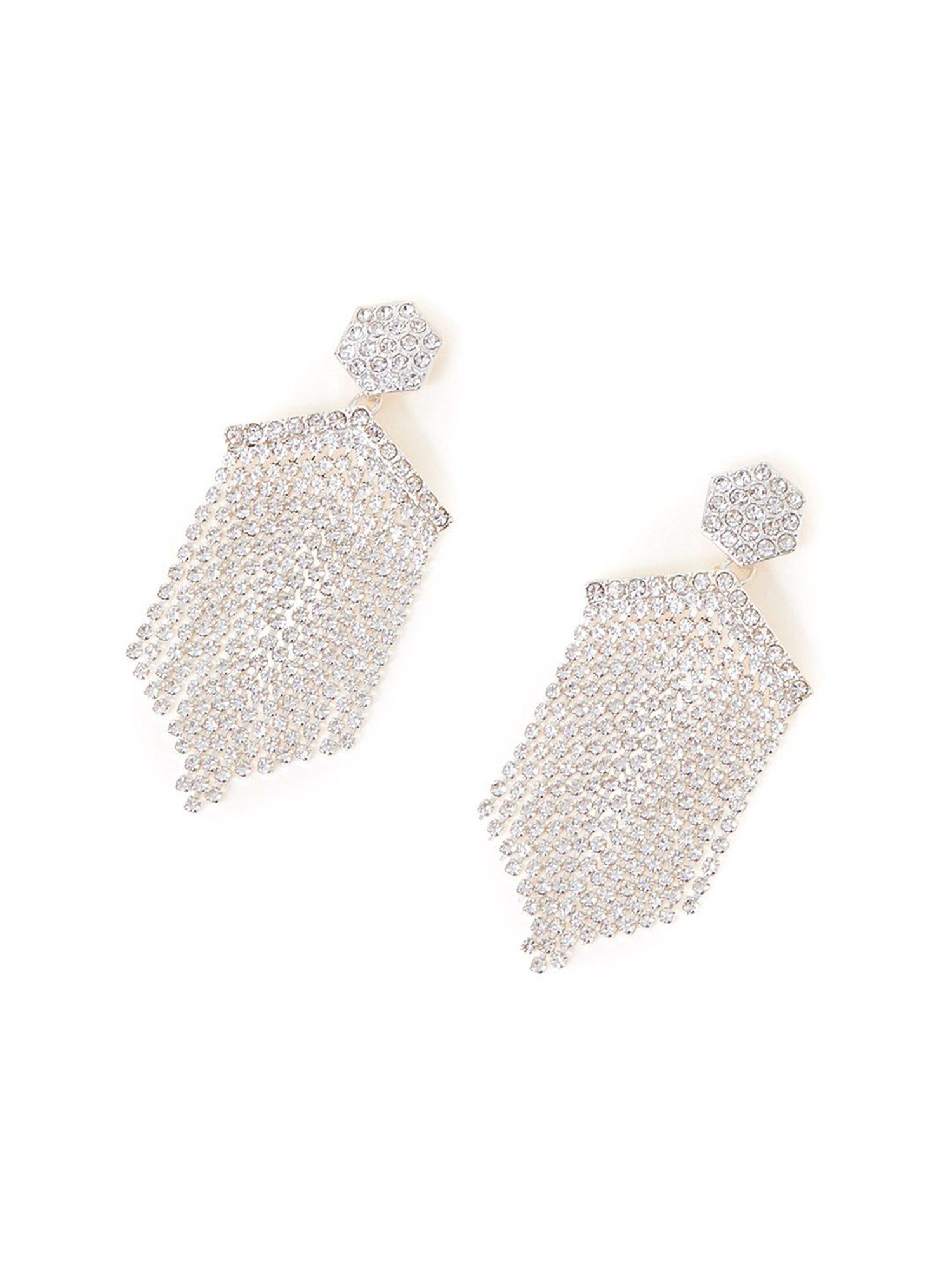 Accessorize London Statement Stud Waterfall Dangler Earrings