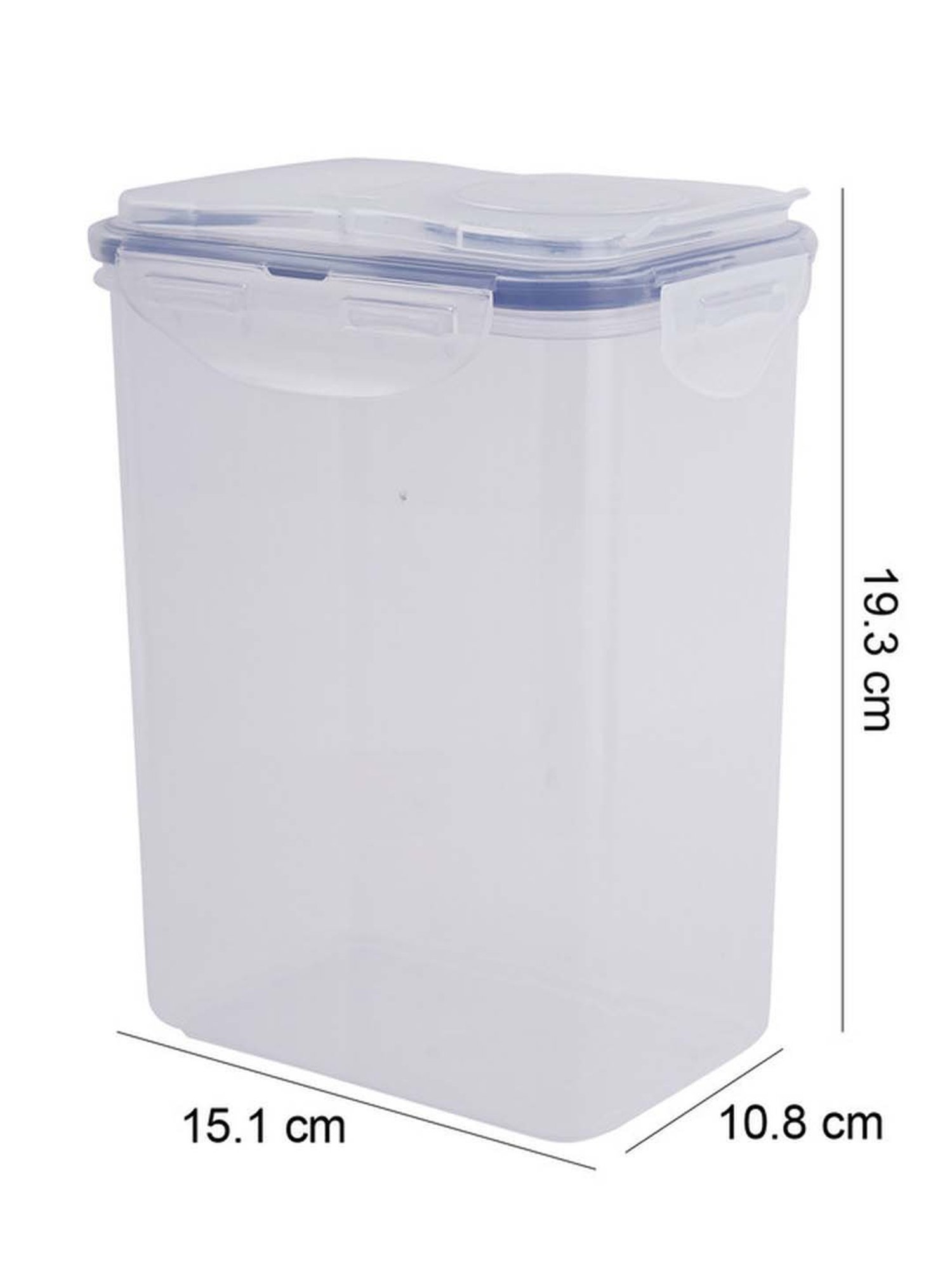 Lock & Lock Transparent Plastic 10.8 cm Food Storage Container (1.8 L) - Set of 3
