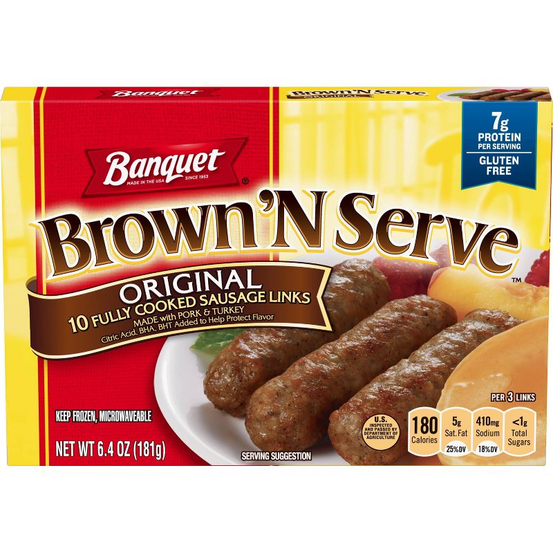 Banquet Frozen Brown'N Serve Frozen Original Links - 6.4oz