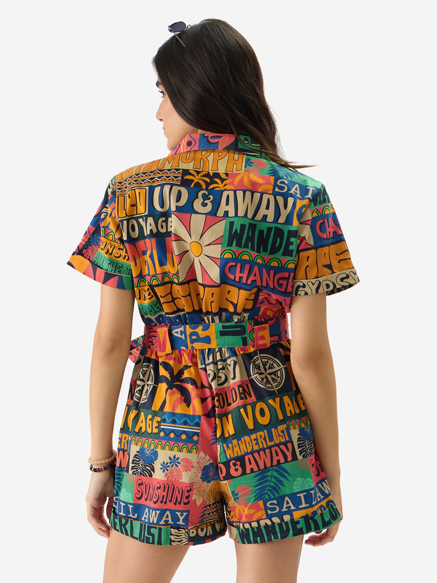 The Souled Store Multicolor Printed Playsuit