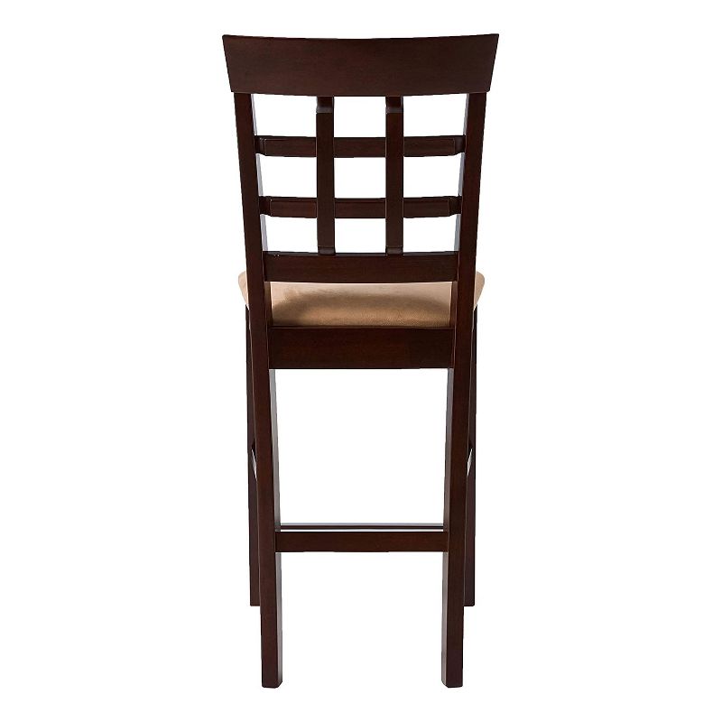 Coaster Home Furnishings Upholstered Hardwood Counter Height Stools Dining Room Chair Bar Stools, Cappuccino  and Tan (Set of 2)