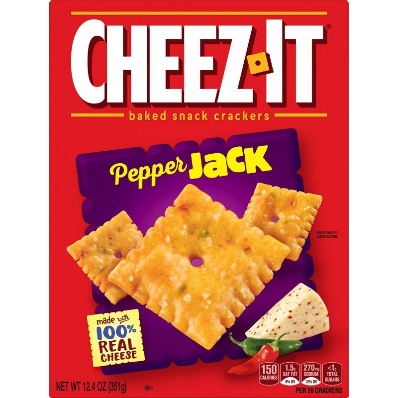 Cheez-It Pepper Jack Baked Snack Crackers - 12.4oz