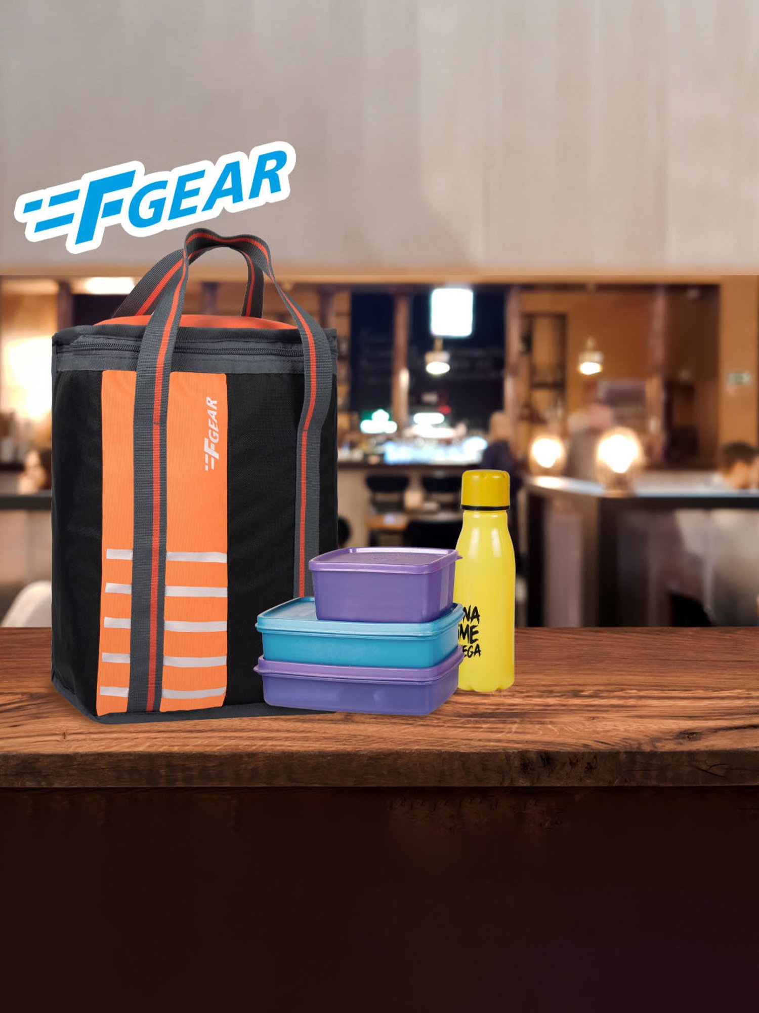 F Gear Munch Orange Medium Lunch Bag