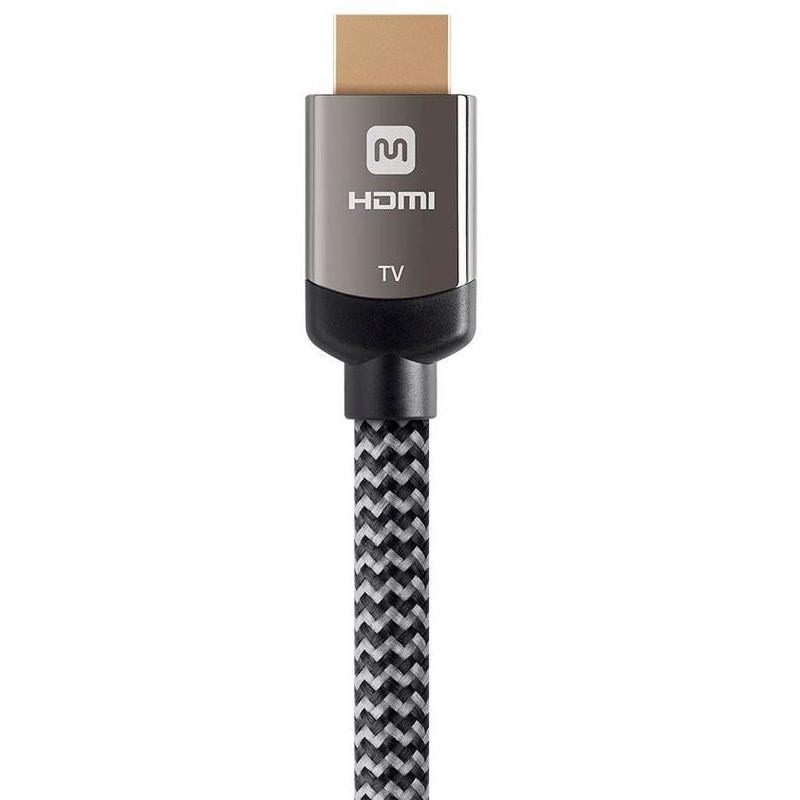 Monoprice HDMI High Speed Active Cable - 30 Feet - Gray, 4K@60Hz, 18Gbps, HDR, 28AWG, YUV, 4:4:4, CL3 - Luxe Active Series