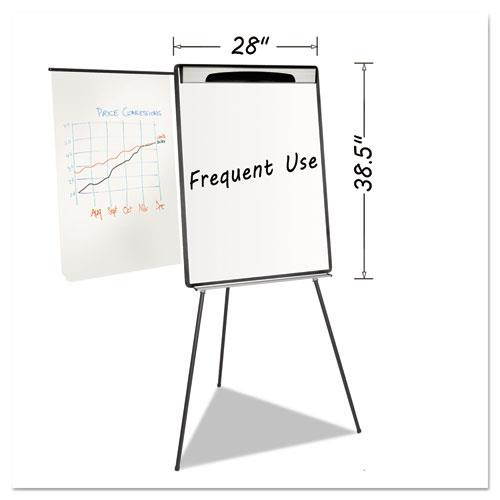 Bi-silique Magnetic Gold Ultra Dry Erase Tripod Easel Ext Arms 32"-72" Blk/Slvr