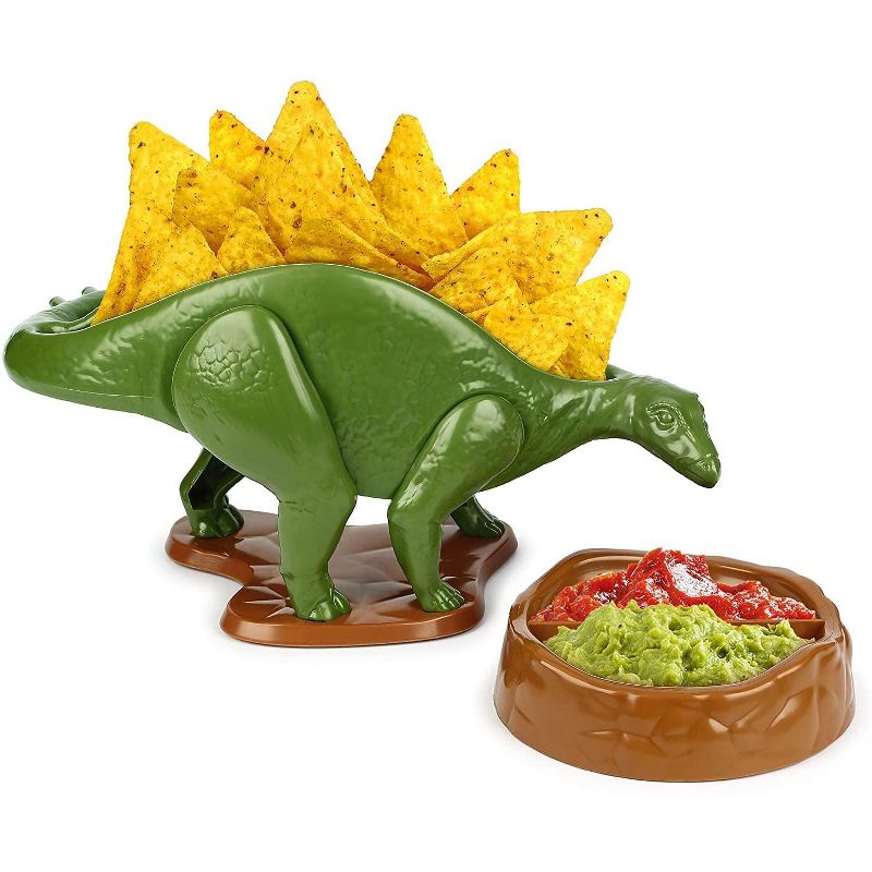 Funwares NACHOsaurus Sculpted Dinosaur Snack & Dip Bowl Set