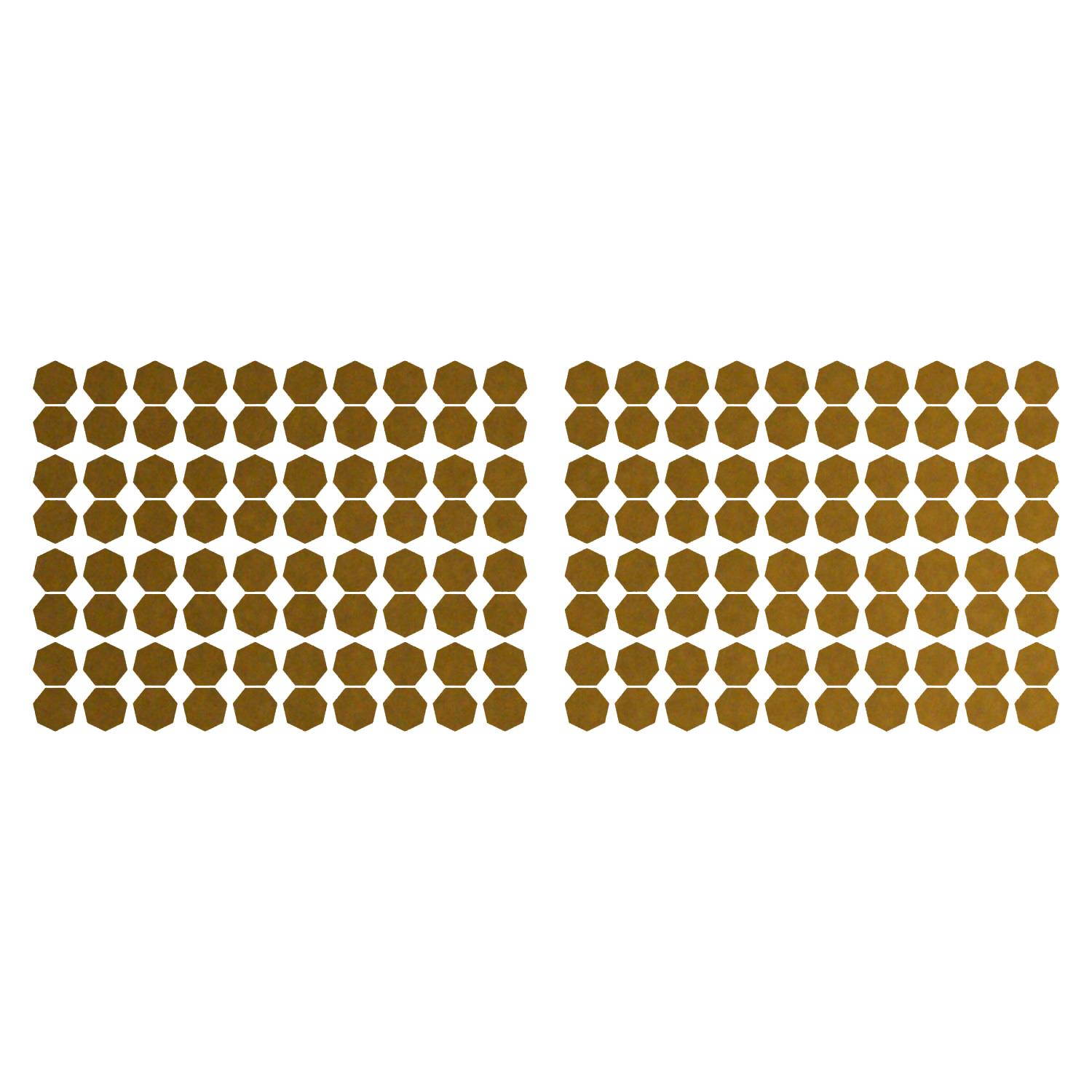 LiteMark 3.5 Inch Yellow Heptagon Decals - Pack of 18