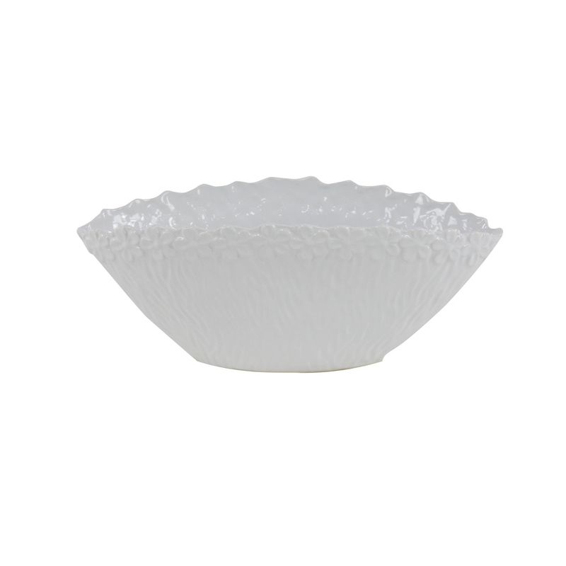 Set of 2 Eclectic Ceramic Planters White - Olivia & May