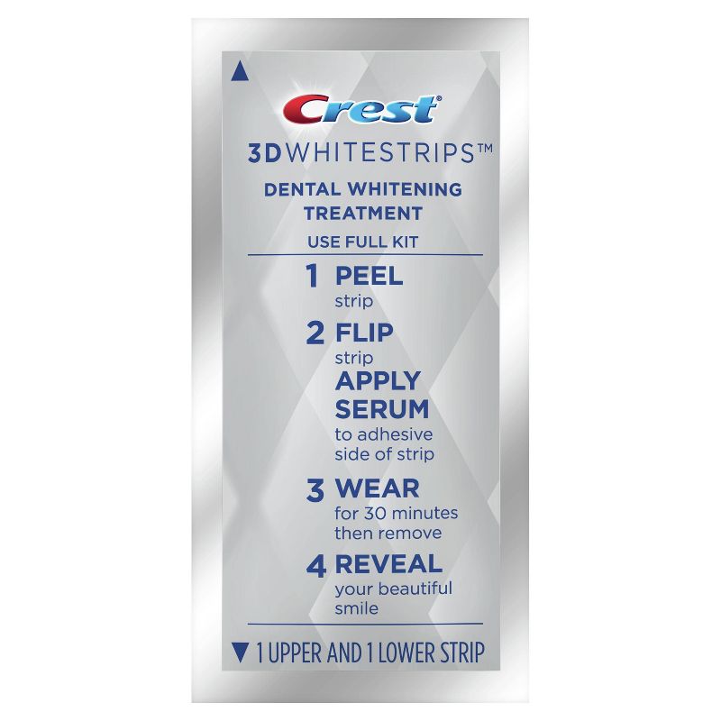 Crest 3D Ingredients Charcoal Whitestrips -  28 Whitestrips + 1 Tube of Flavor Serum