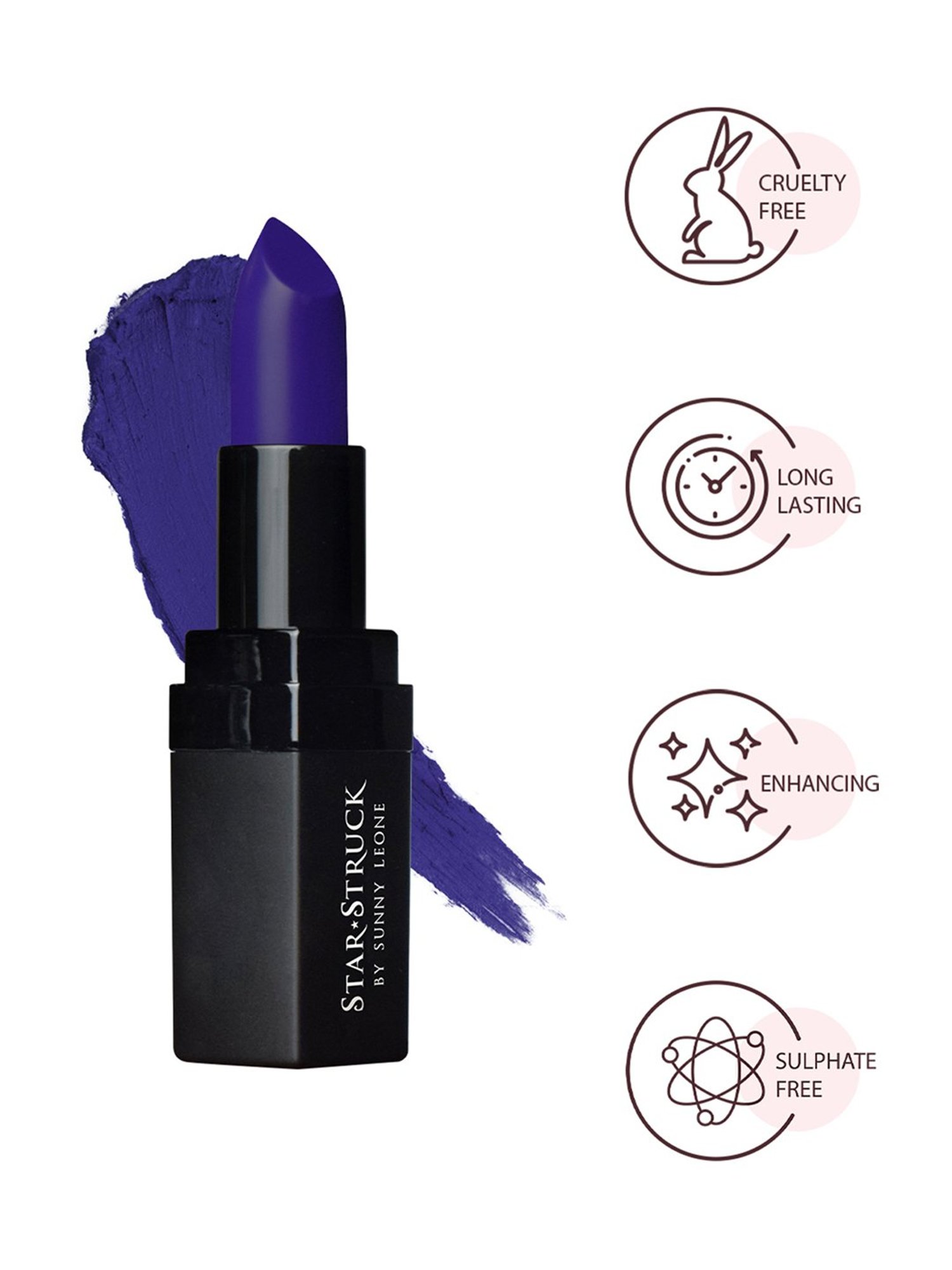 StarStruck By Sunny Leone Intense Matte Lipstick Sapphire - 4.2 gm