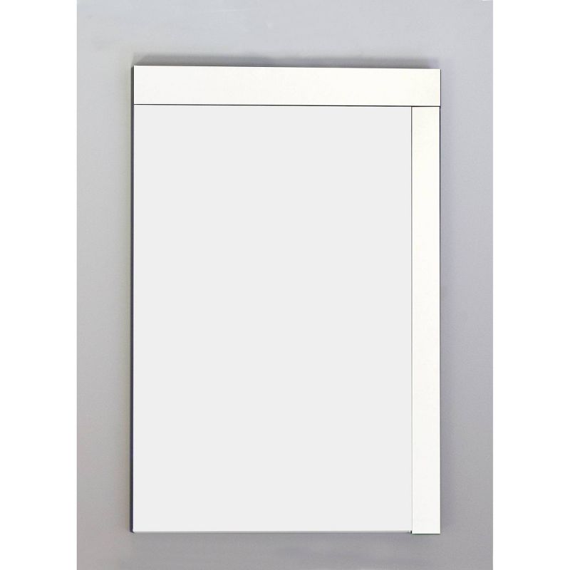 23.5" D1 Modern Plywood Veneer Mirror White - American Imaginations