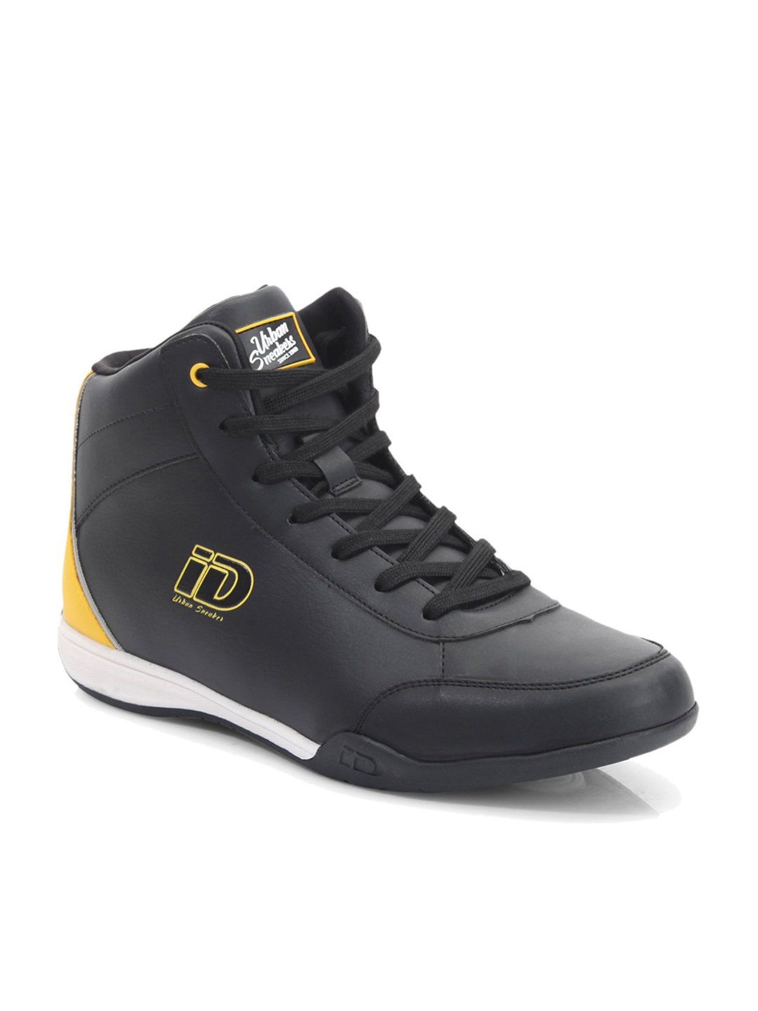 ID Men's Black Ankle High Sneakers