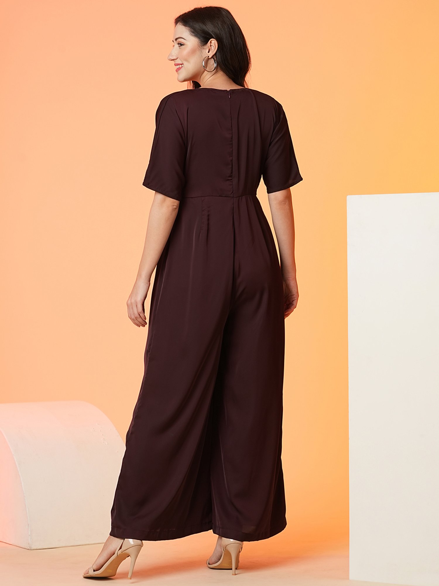 Globus Wine Embellished Jumpsuit