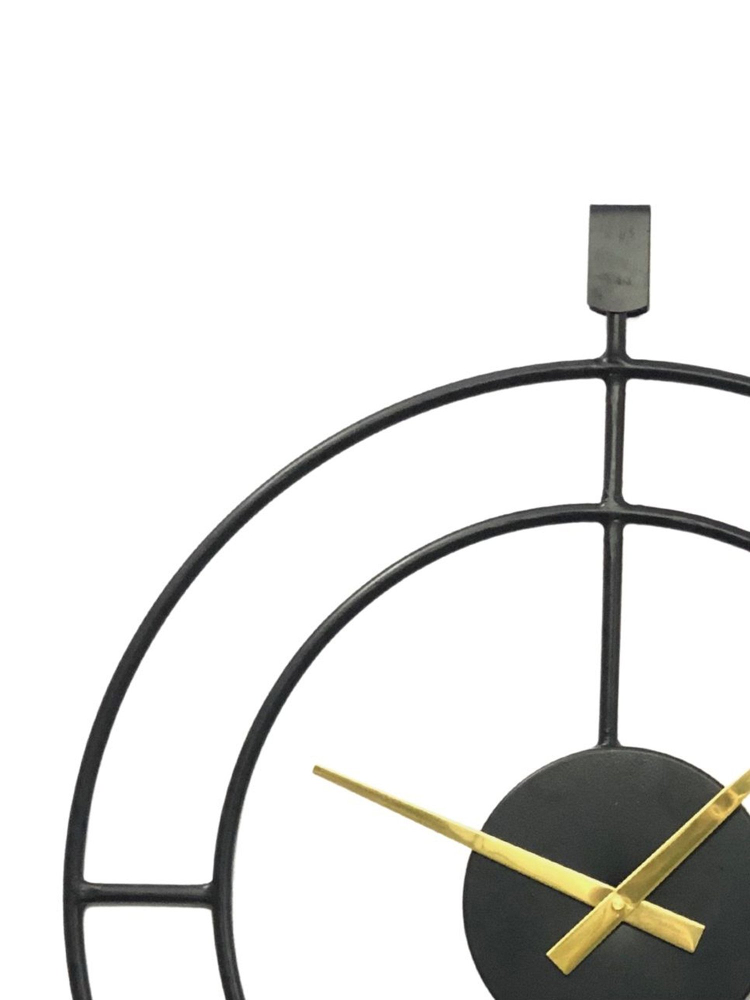 CHRONIKLE Round Black Iron Wall Clock