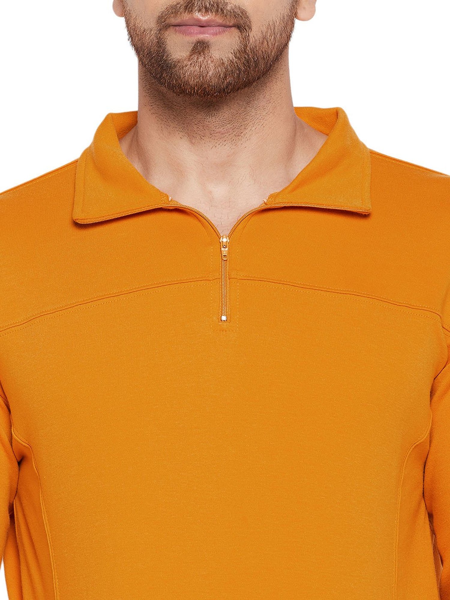 Hypernation Yellow Relaxed Fit Cotton Polo T-Shirt