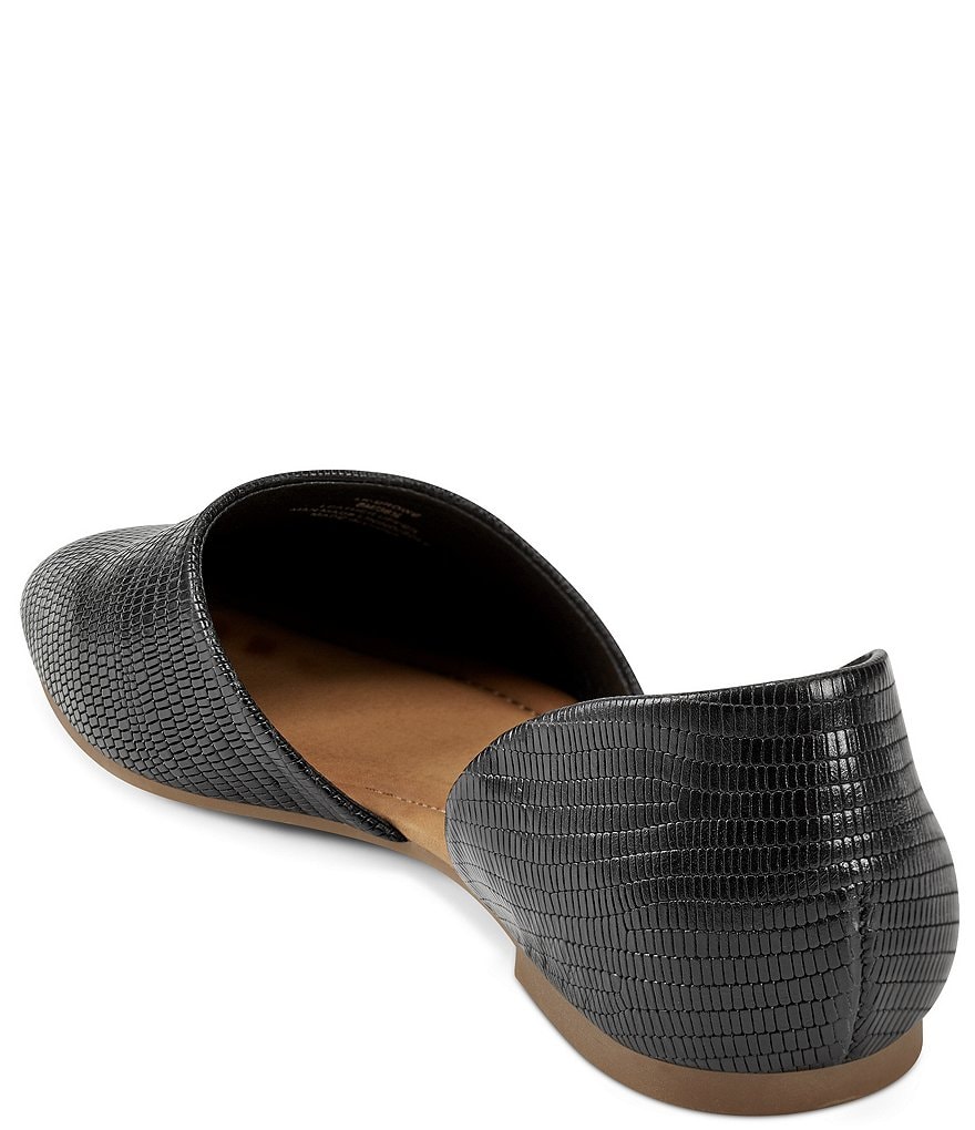 Lucky Brand Drowe Lizard Print Leather Flats