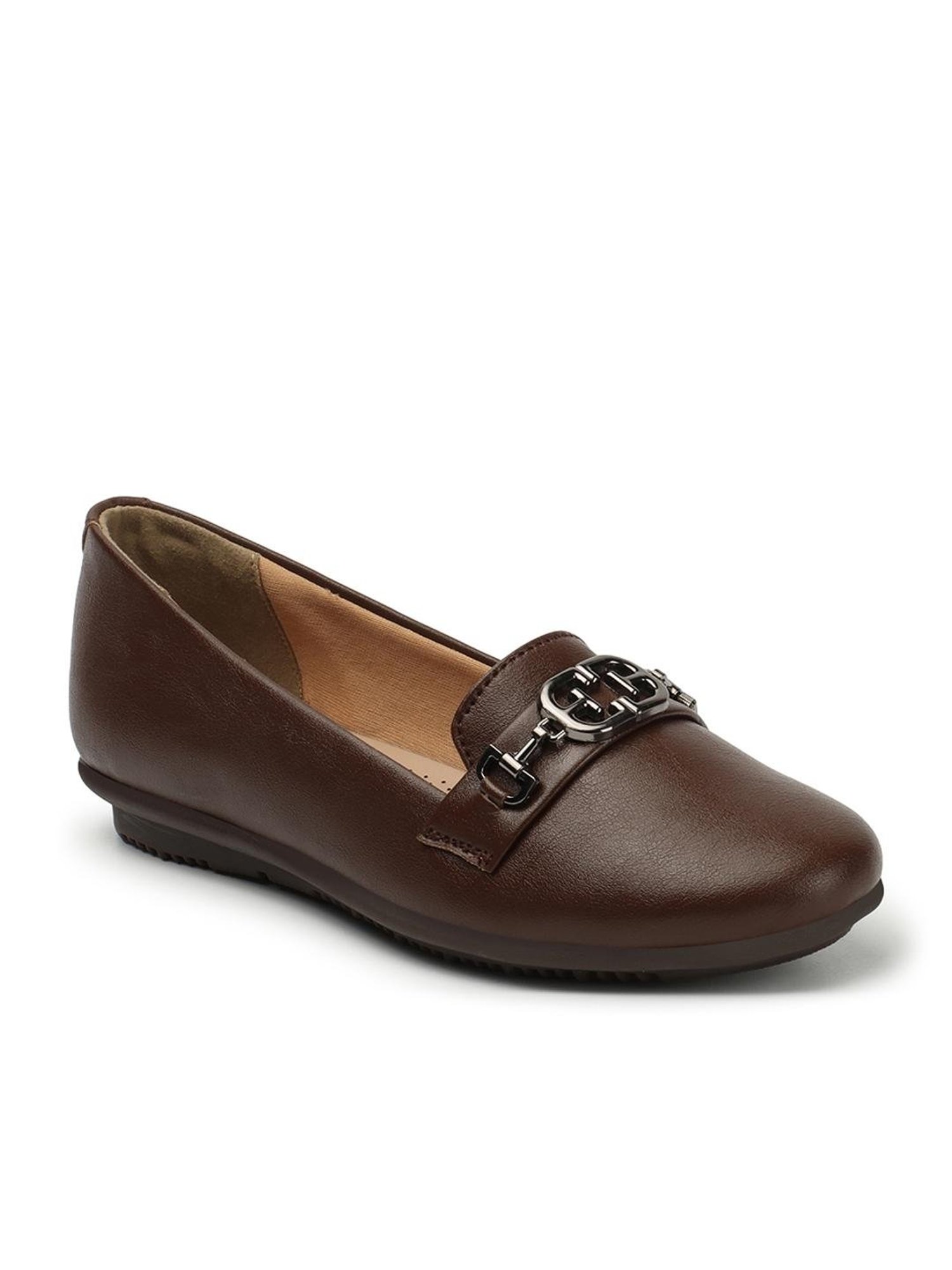 Elle Women's Brown Flat Ballets