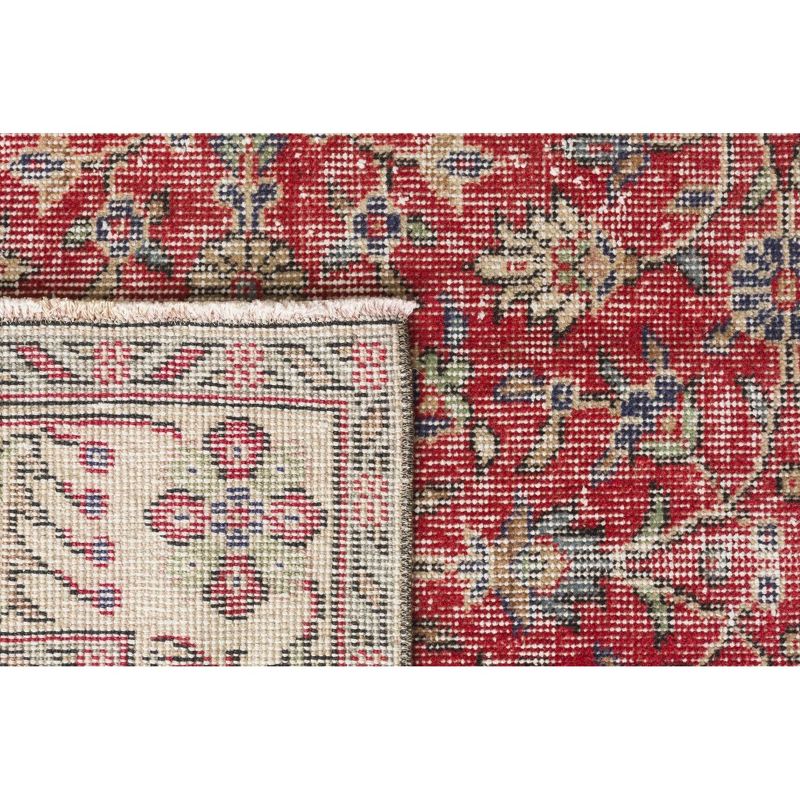 5'9"x9'2" Vintage One-of-a-Kind Konke Rug Red - Revival Rugs